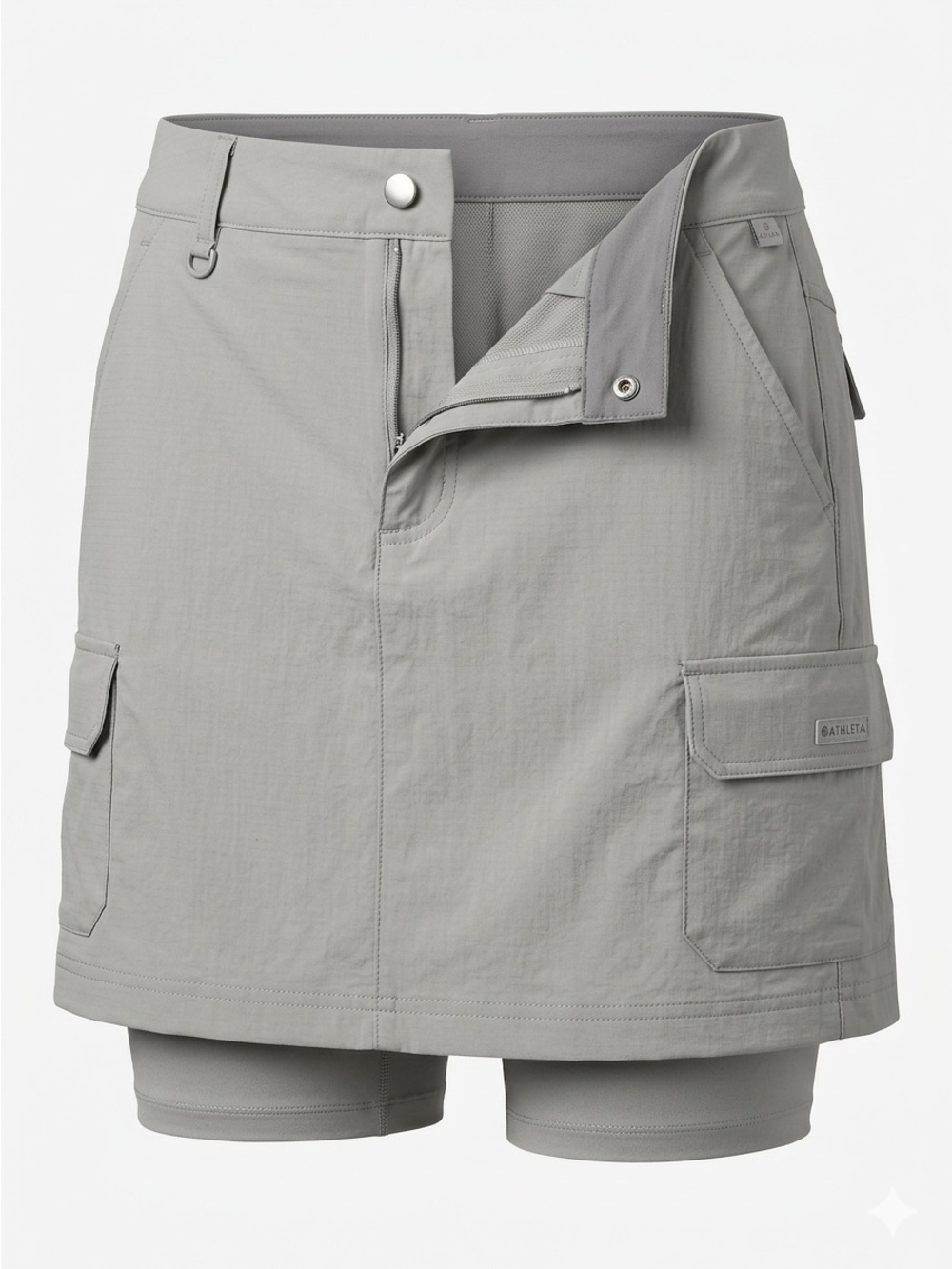 Athleta Silver Buttoned Skirt - 4 - Picture 10 of 10